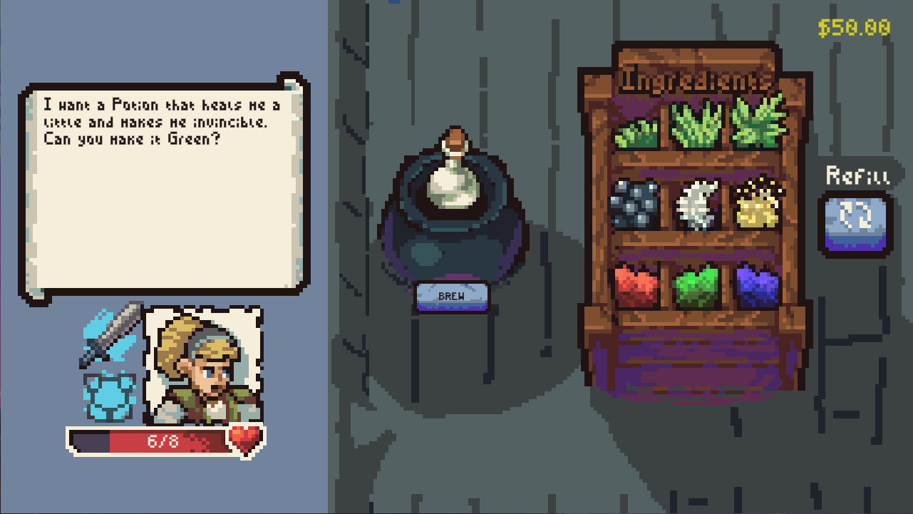 Just a Potion Seller gameplay screen
